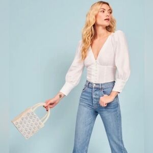 Reformation Finnegan Linen Top